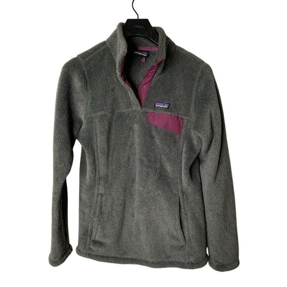 Patagonia Re-Tool Snap-T Fleece Pullover gray women's size large 25443 - Picture 1 of 6